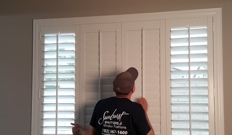 Installation of plantation shutters in Sacramento